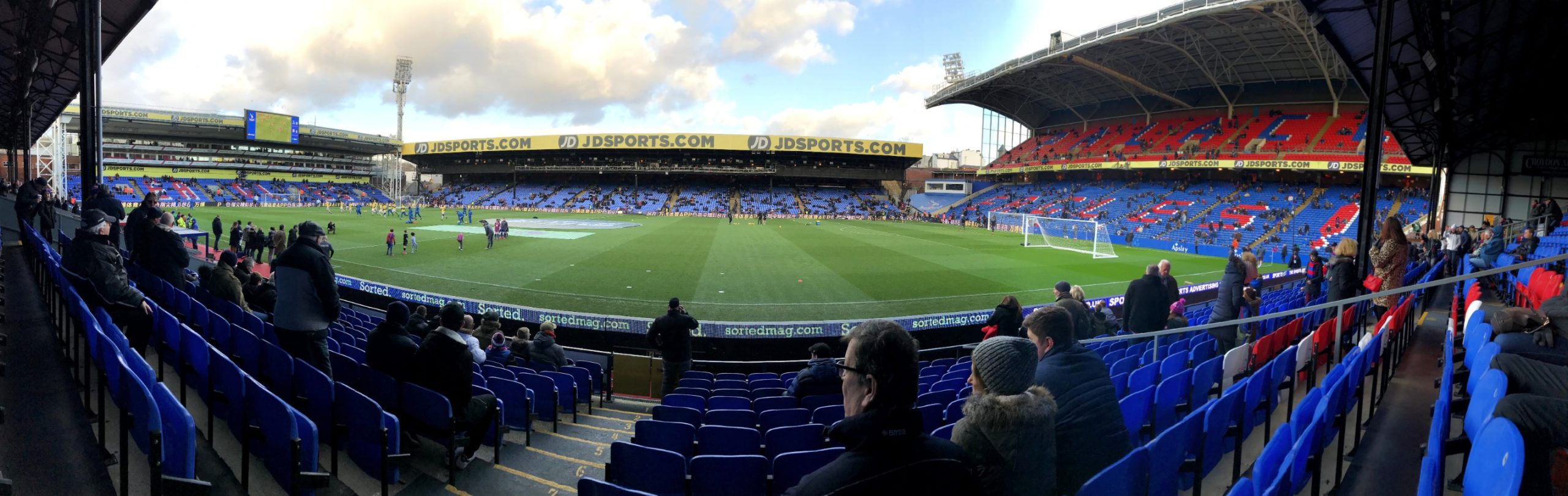 A panoramic view of Selhurst Park in South London