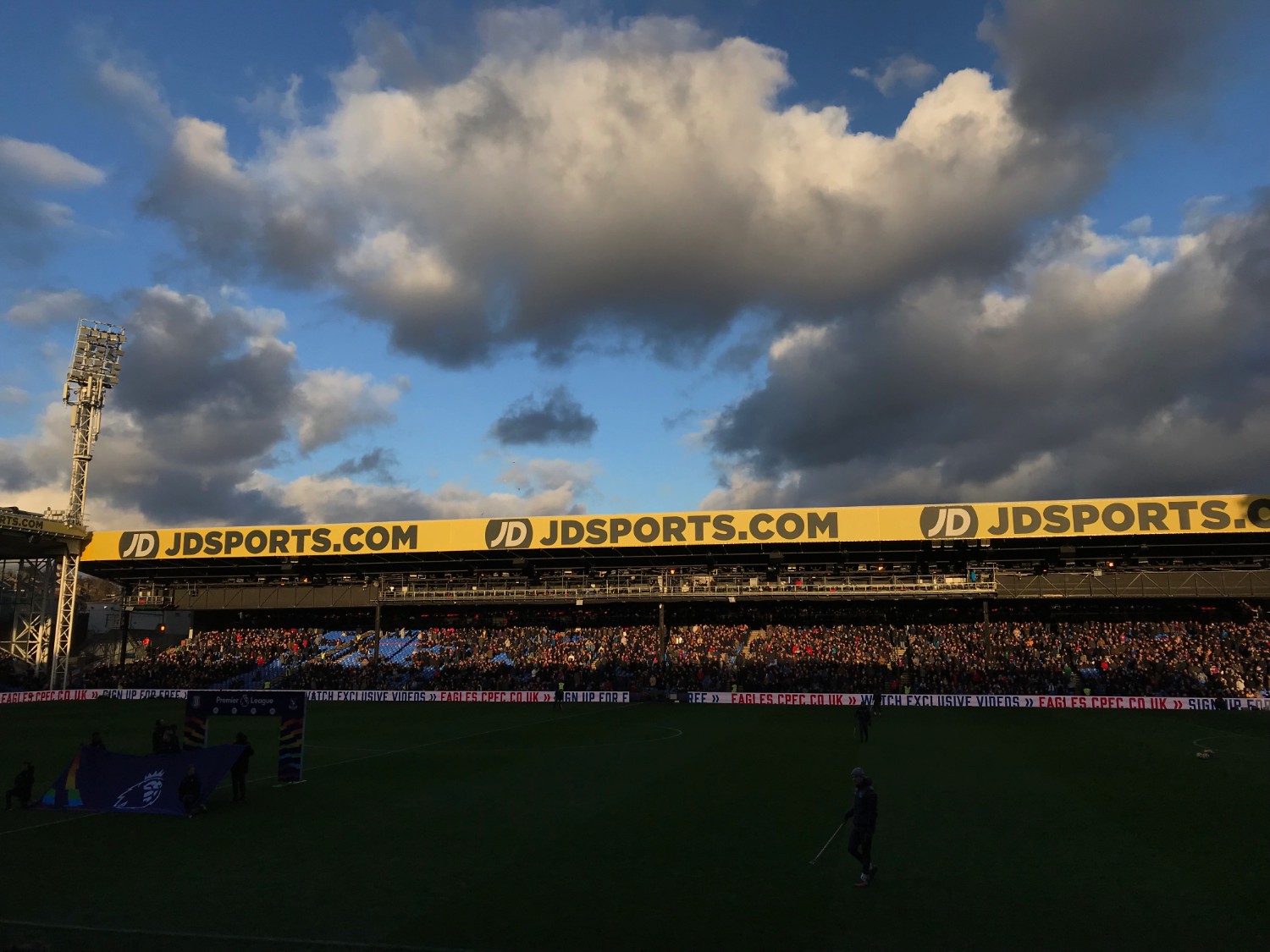 Blue skies above the grounds at Selhurst Park